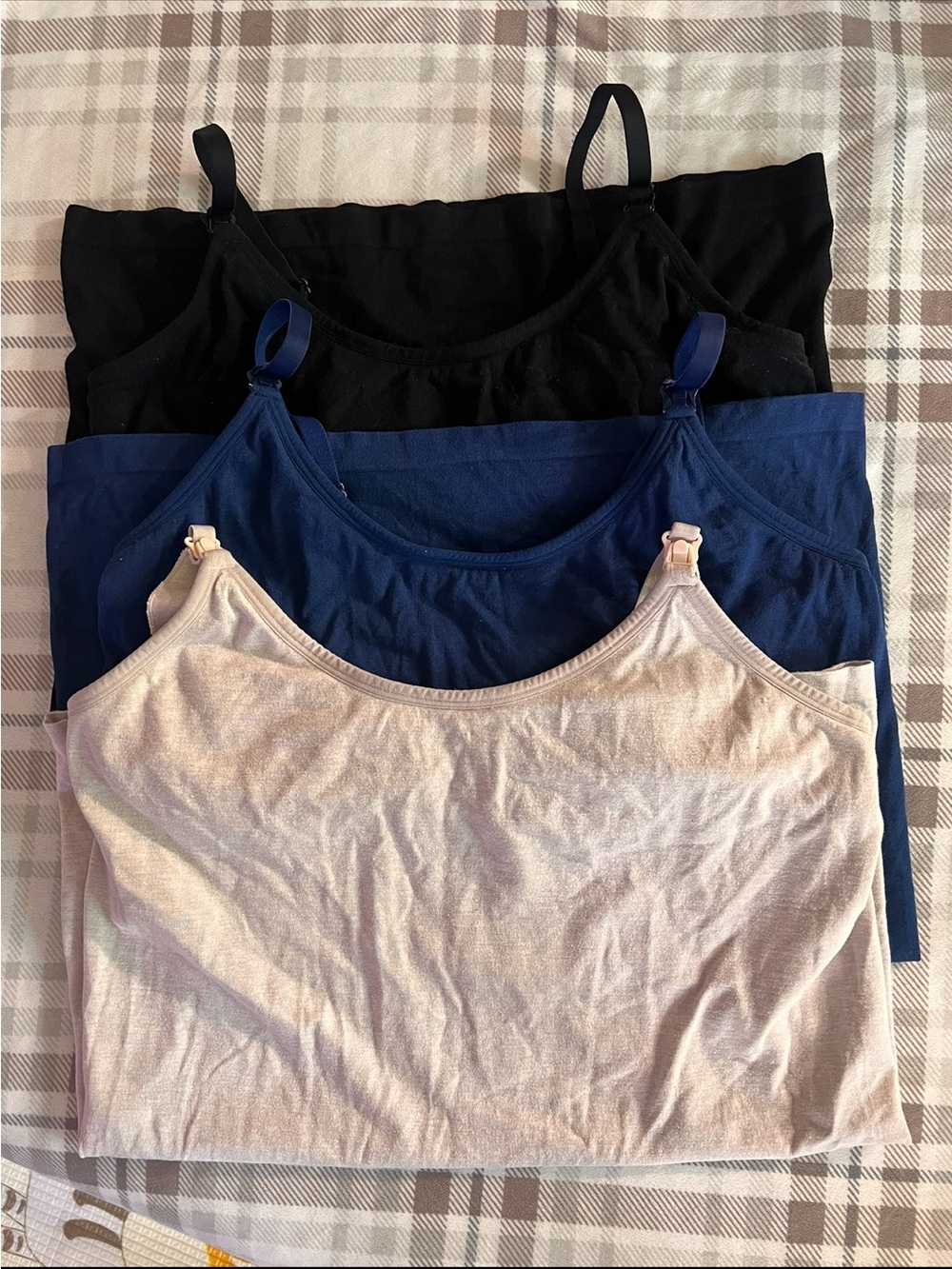 Women’s Seamless Nursing Camisole Tank - Black, Navy, Blush